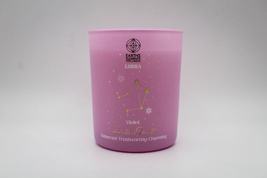 Libra zodiac candle.
