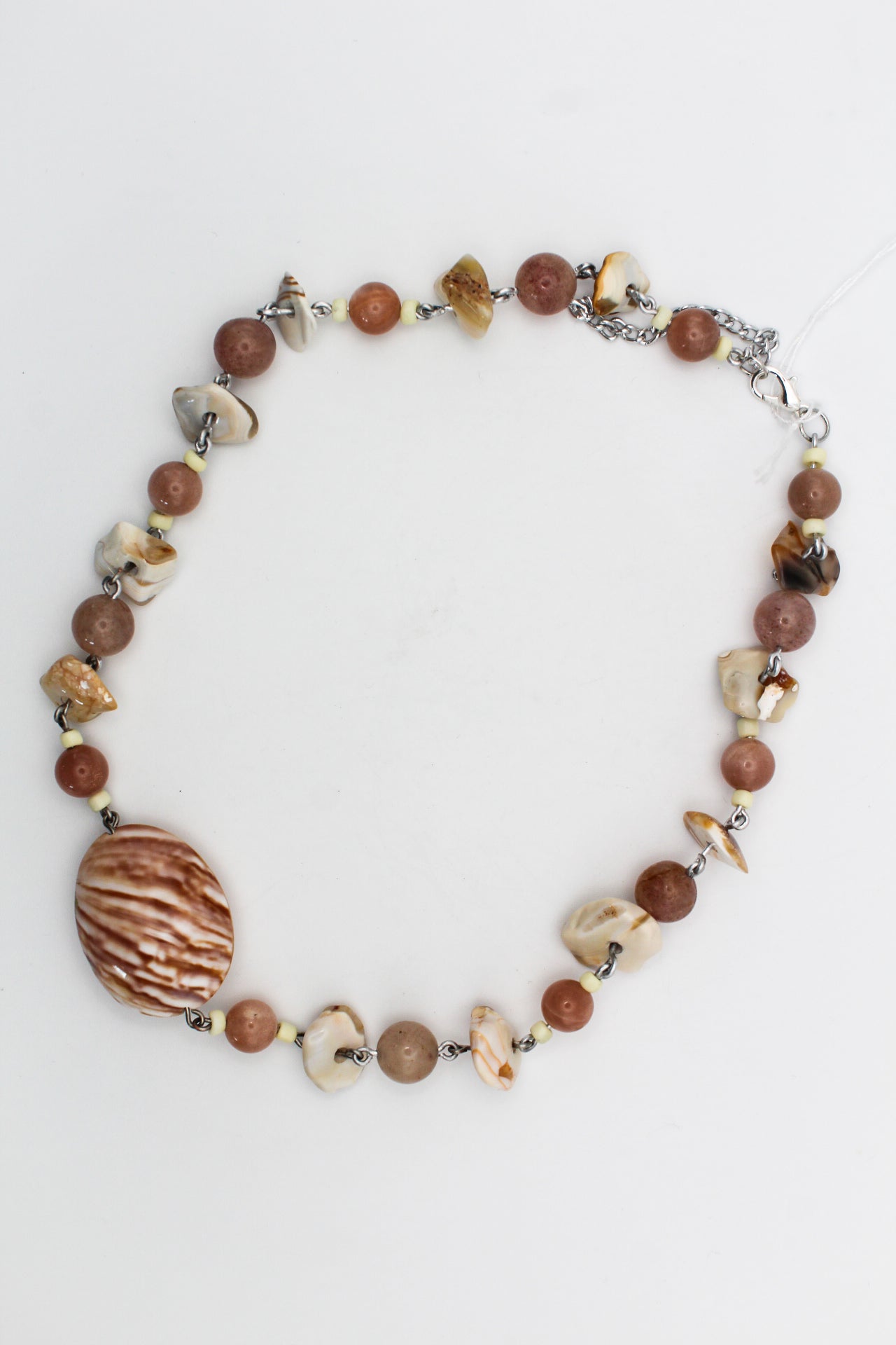 Shell & Peach Moonstone Necklace