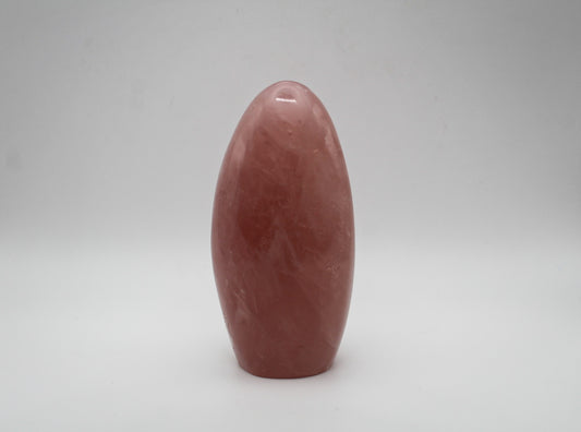 Polished rose quartz free form.