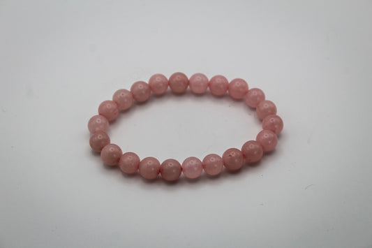 Rose quartz bracelets with 8mm size beads.