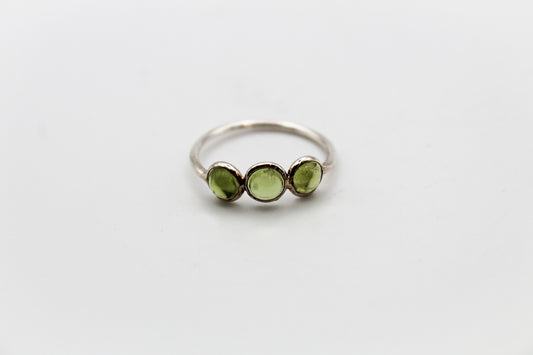 Triple Peridot Ring