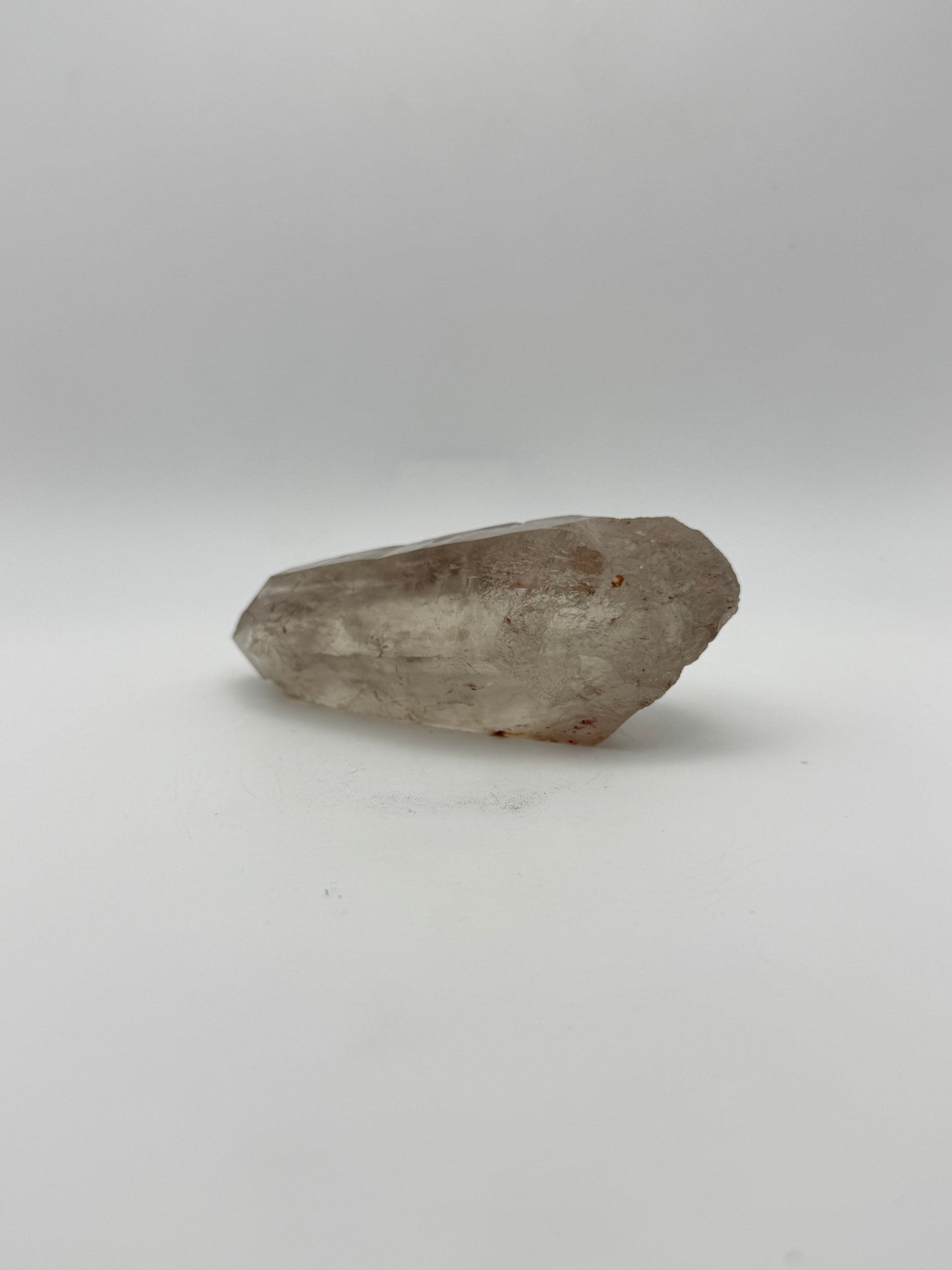Smoky quartz point.