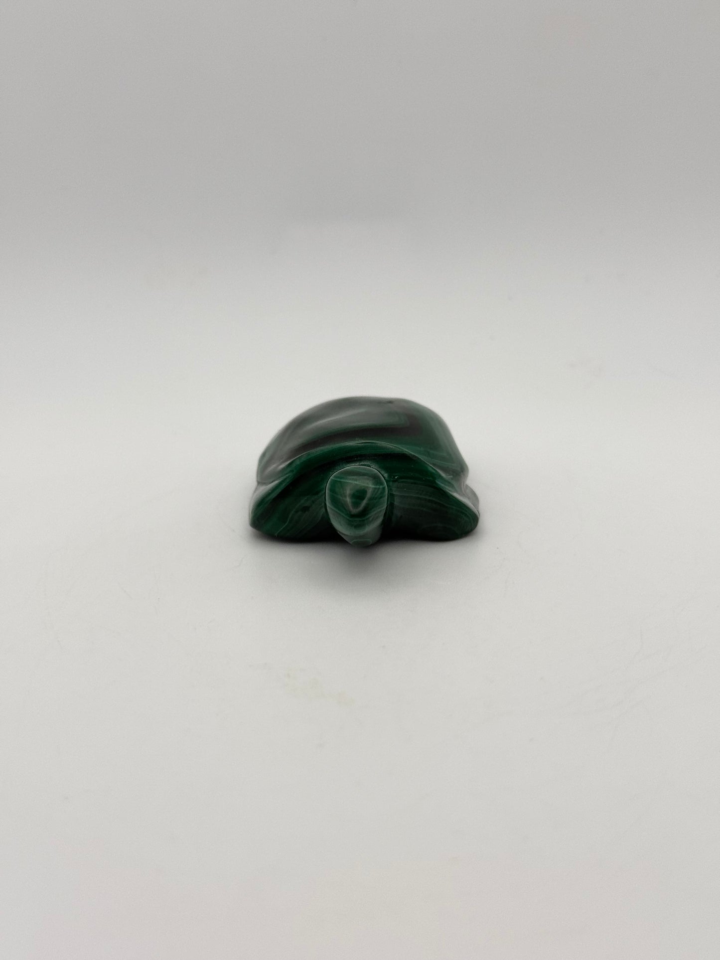 Malachite turtle carving.