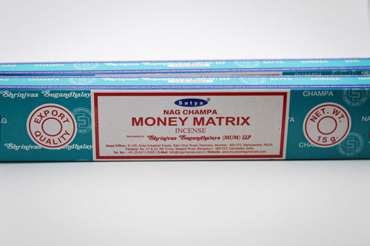 Money Matrix incense sticks.