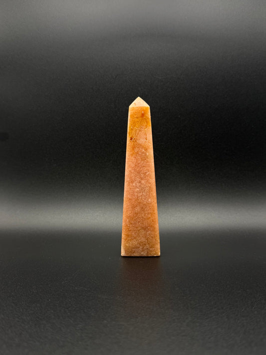 Polished pink amethyst tower.