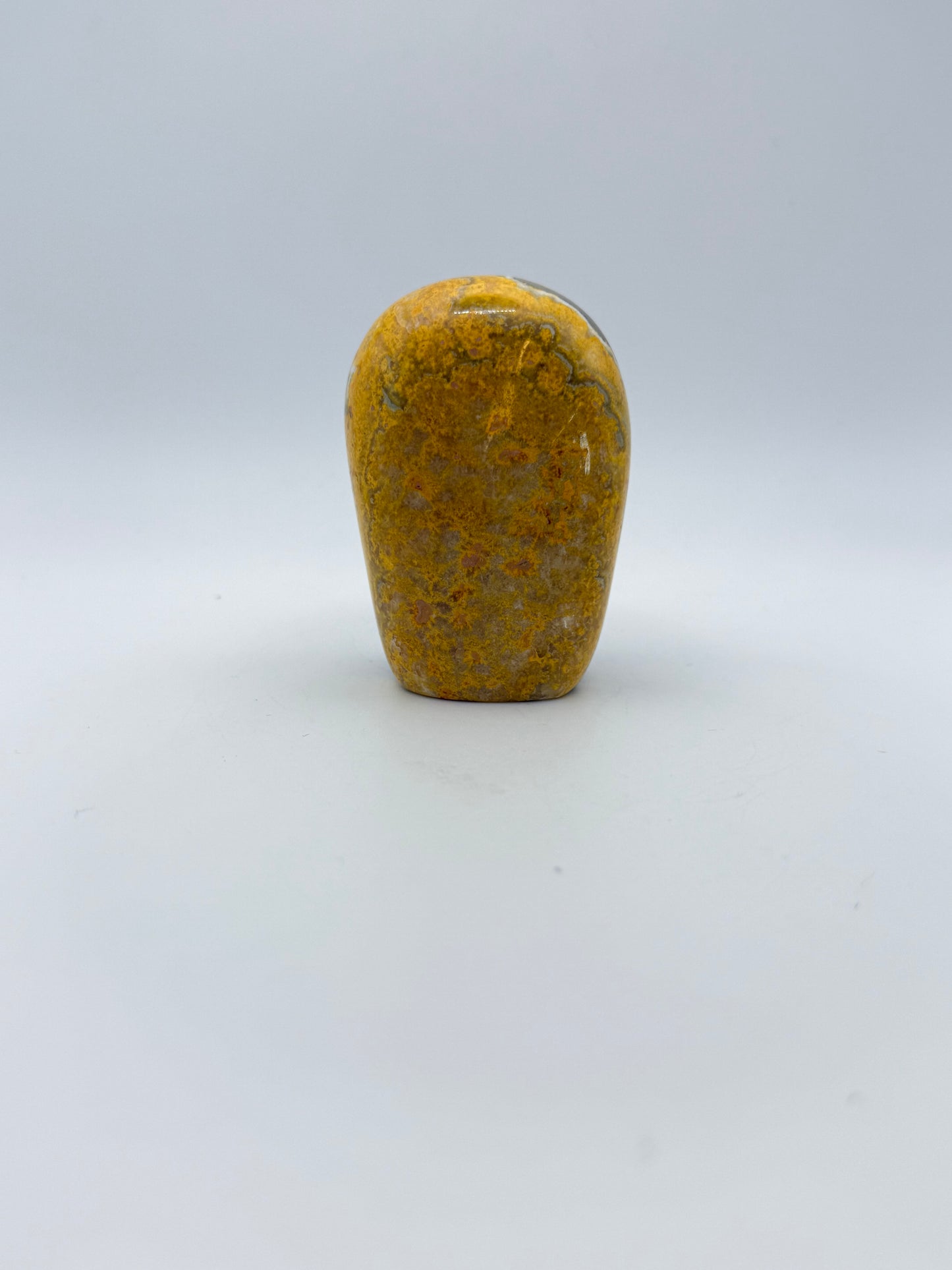 Bumble Bee Jasper polished free form, just under 3 inches tall.