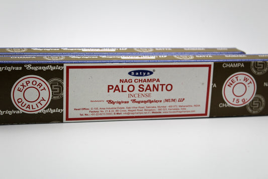 A package of Palo Santo incense sticks.