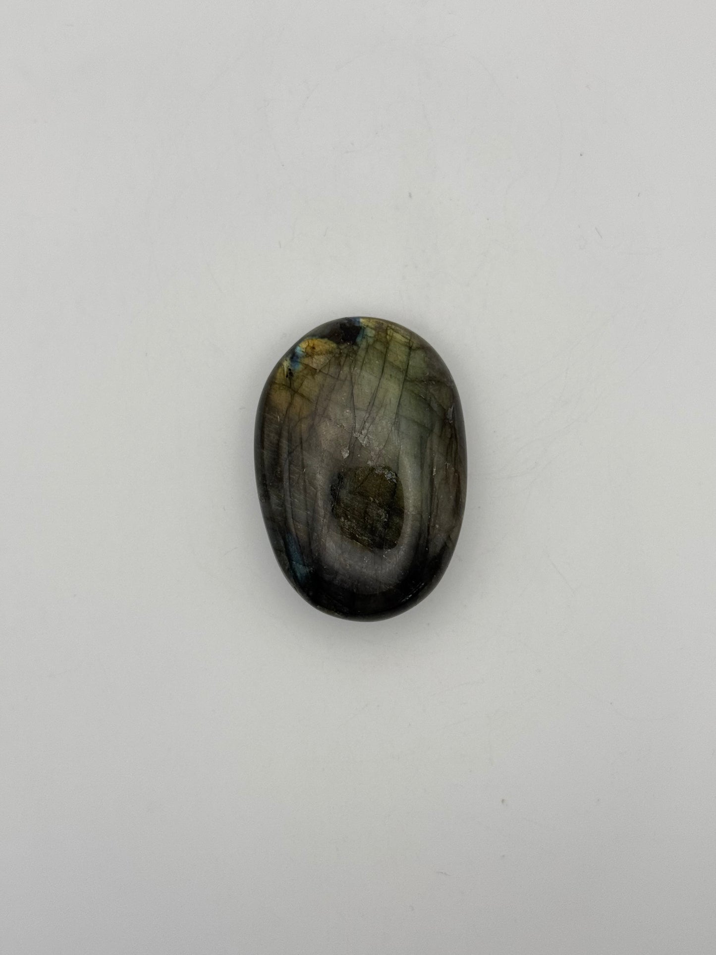 Polished Labradorite palm stone.