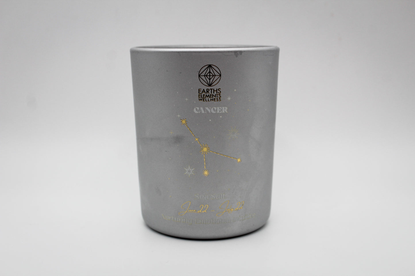 Cancer themed zodiac candle