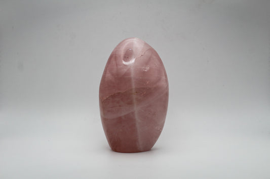 Polished rose quartz free form.