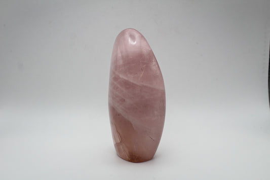 Polished Rose quartz free form.