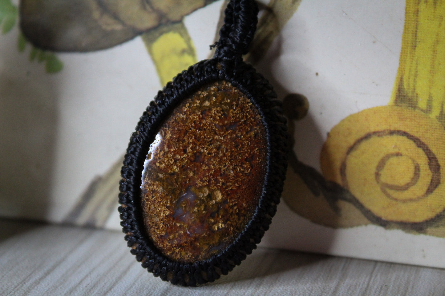 Red Moss Agate Pendant