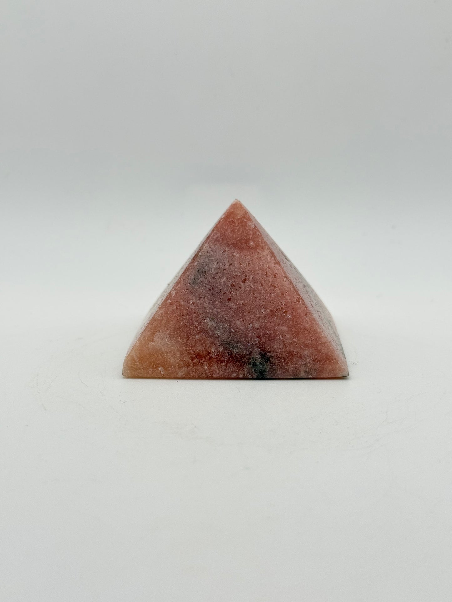 Polished Pink Amethyst pyramid.