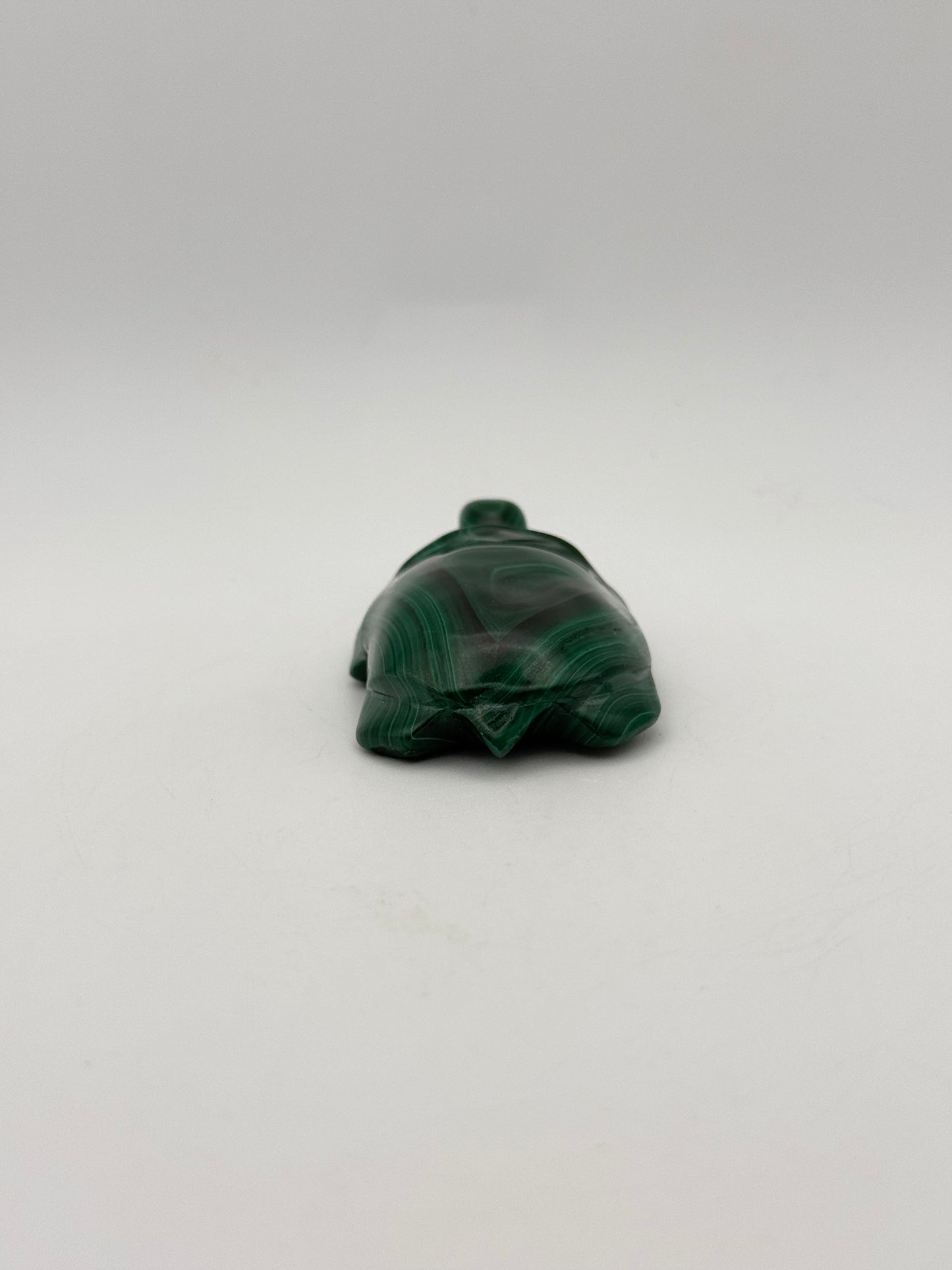 Malachite turtle carving.