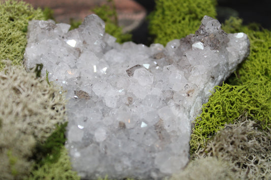 Goethite Quartz crystal cluster.