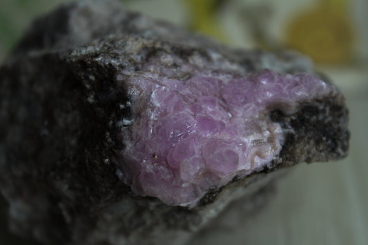 A raw cobalt calcite specimen