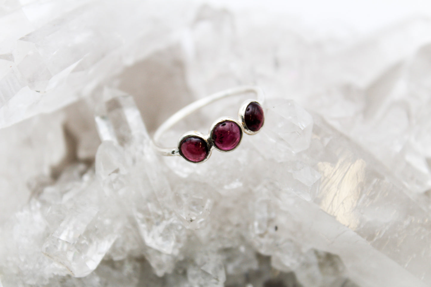 Triple Garnet Ring