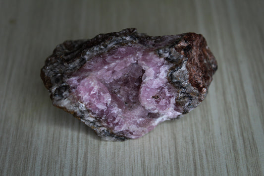 A raw cobalt calcite specimen