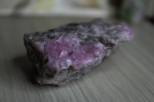A raw cobalt calcite specimen
