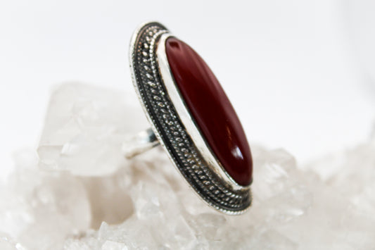 Carnelian Statement Ring