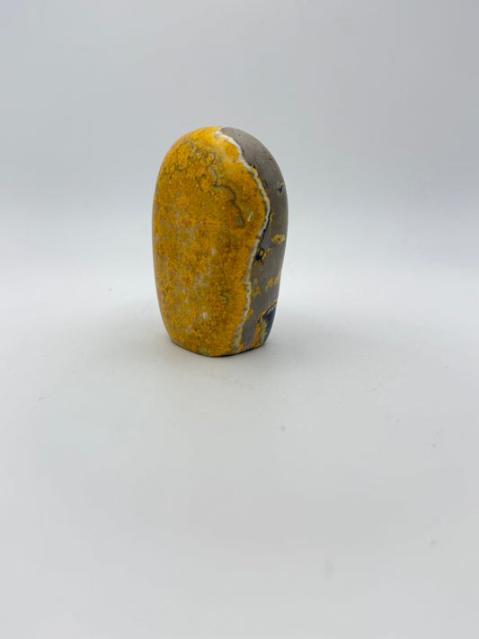 Bumble Bee Jasper polished free form, just under 3 inches tall.
