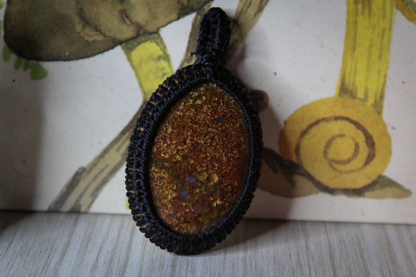 Red Moss Agate Pendant