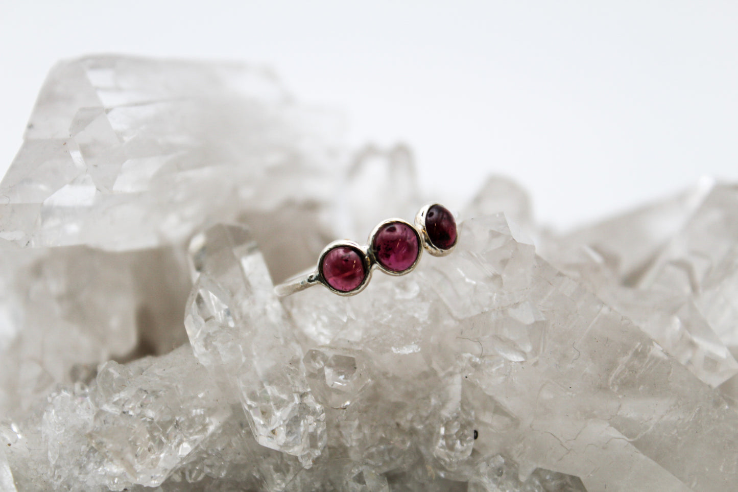 Triple Garnet Ring