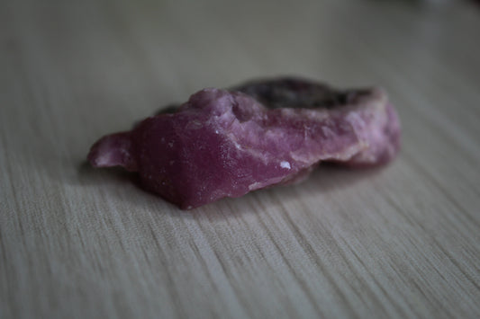 A raw cobalt calcite specimen