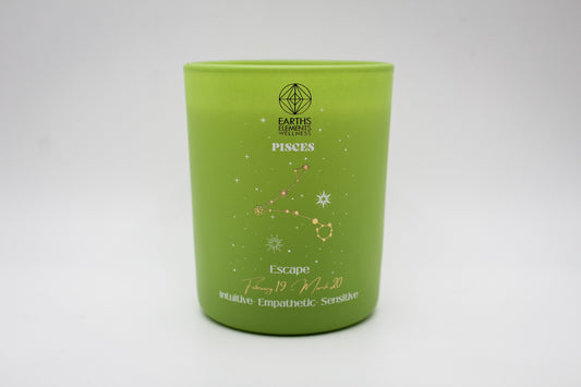Pisces zodiac candle.