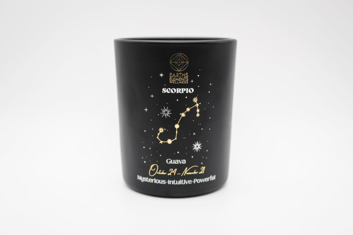Scorpio zodiac candle.