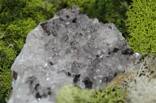 Goethite Quartz crystal cluster.