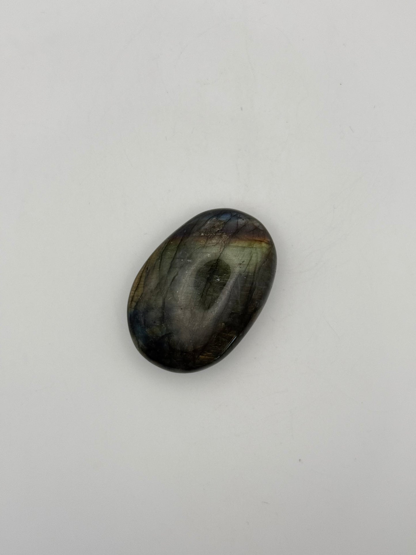 Polished Labradorite palm stone.