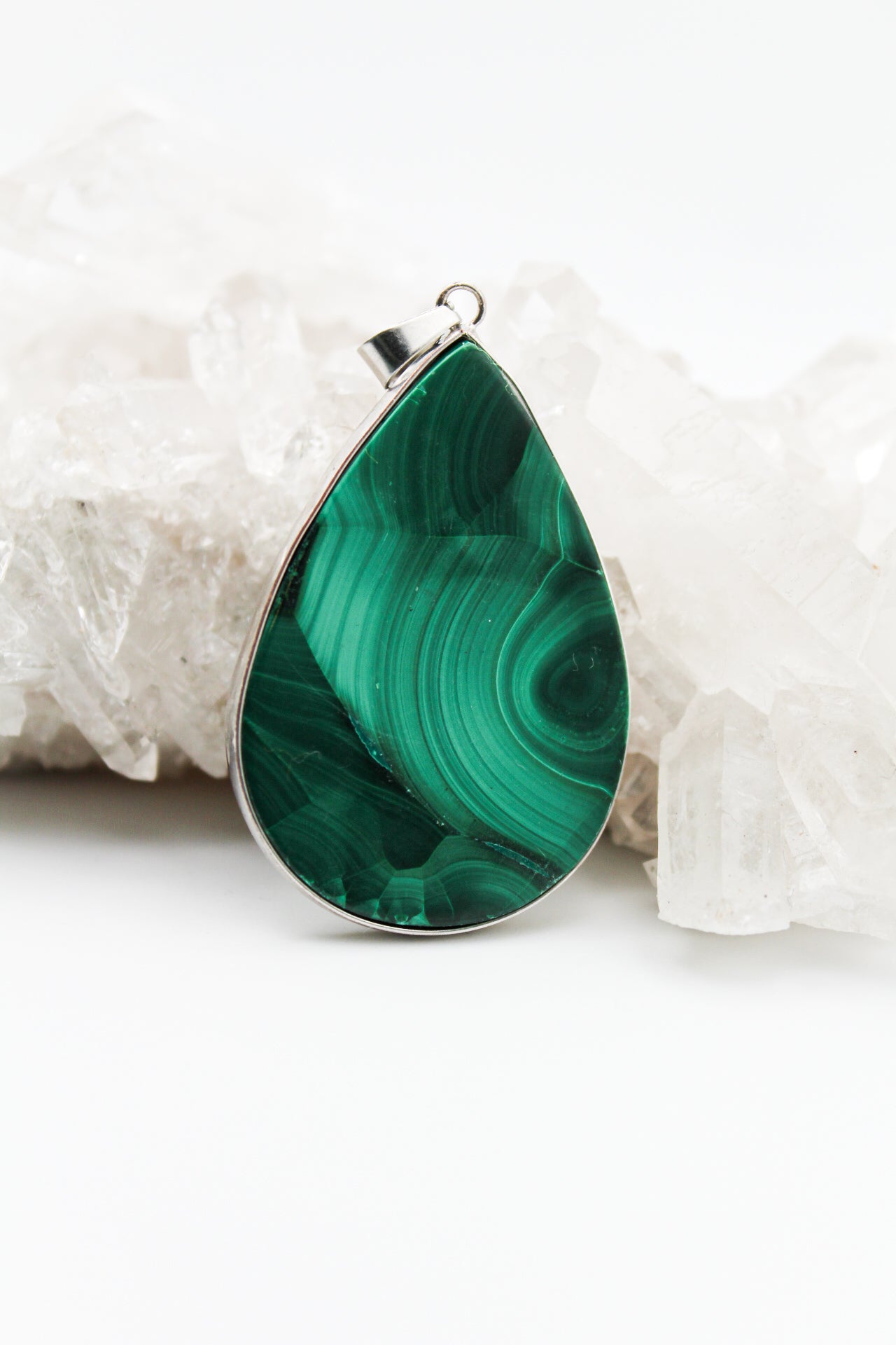 Malachite Pendant Tear Drop
