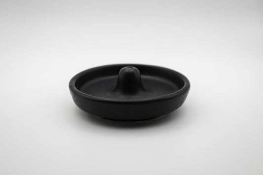 Black ceramic incense burner