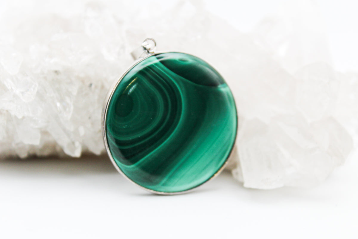 Malachite Pendant Round