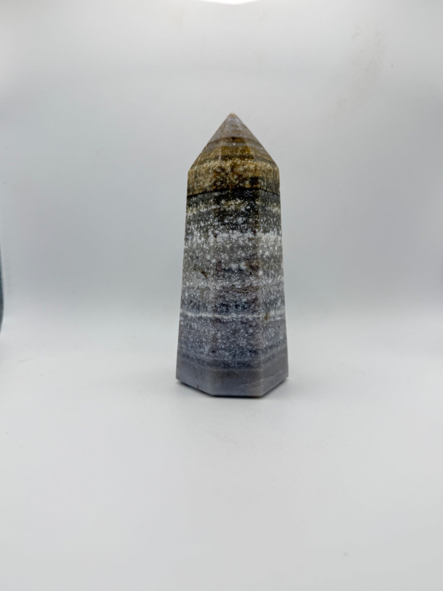 Polished Ocean jasper tower.