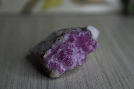 A raw cobalt calcite specimen