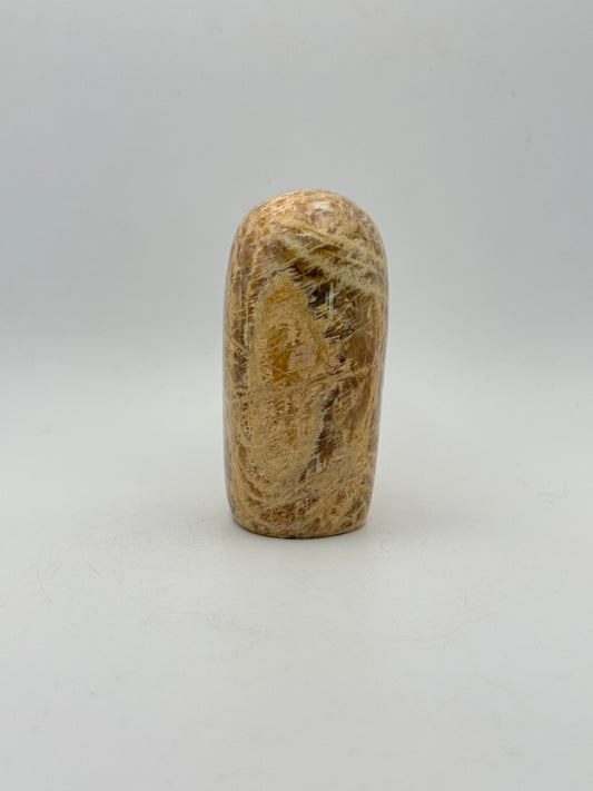 Polished yellow moonstone free form.