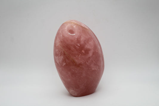 Polished rose quartz free form.