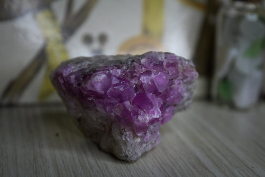 A raw cobalt calcite specimen