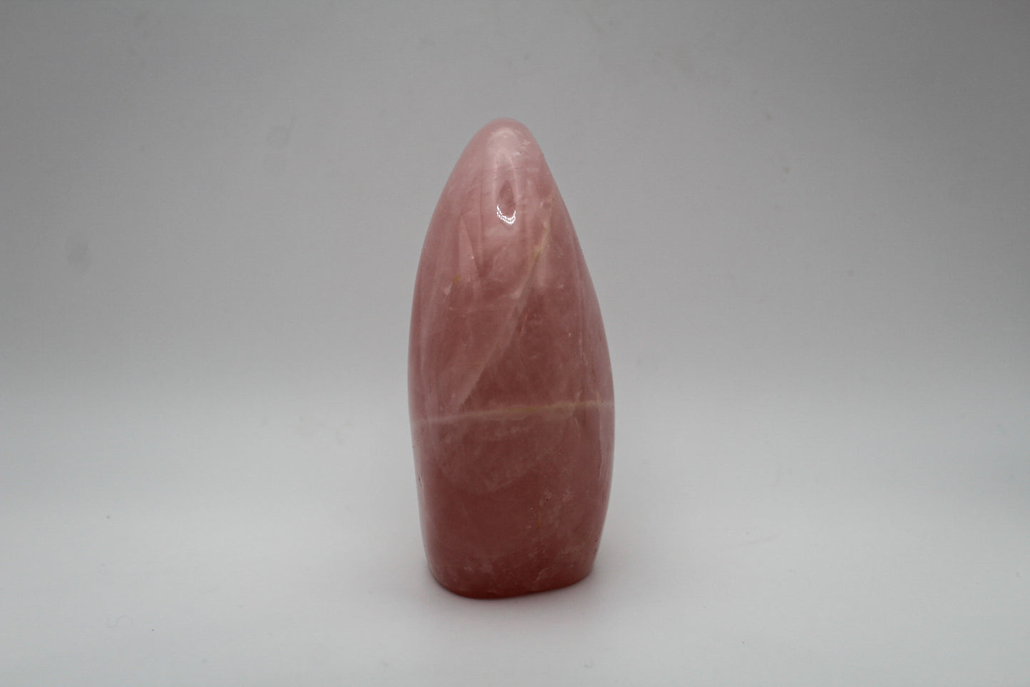 Polished rose quartz free form.