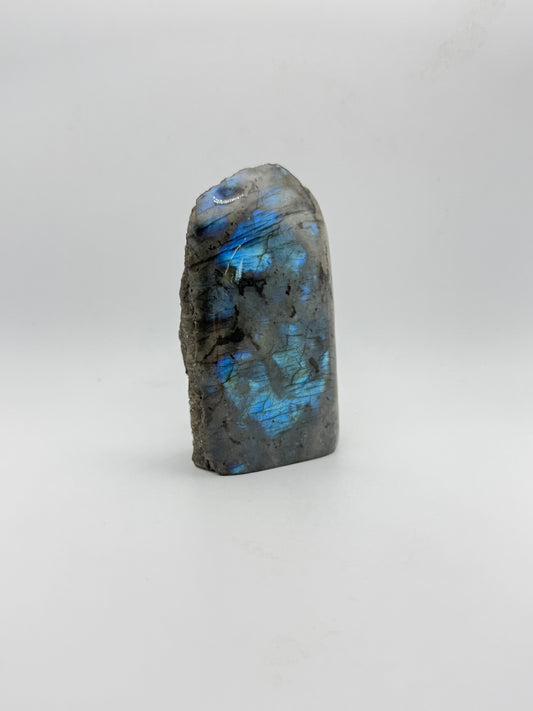 Labradorite half polished free form.