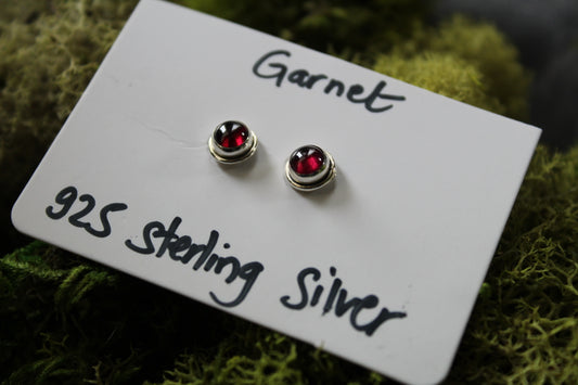 Garnet Stud Earrings