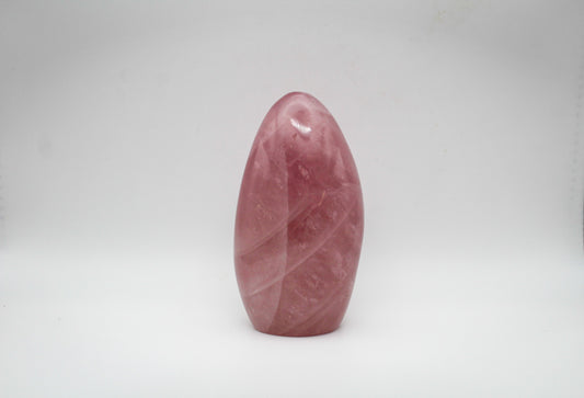 Polished rose quartz free form.