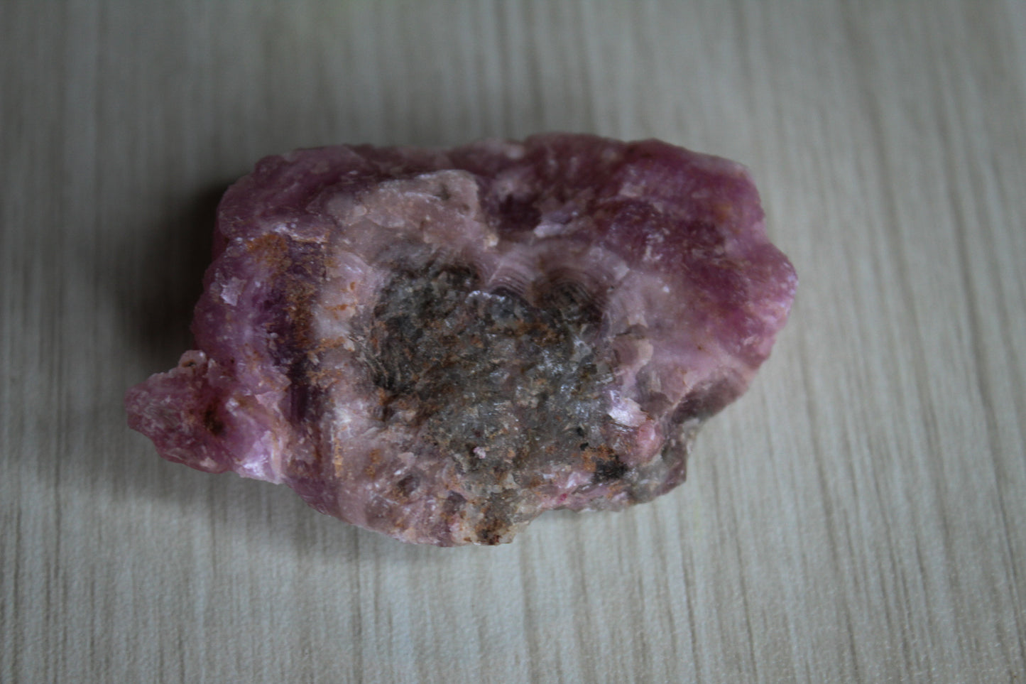 A raw cobalt calcite specimen