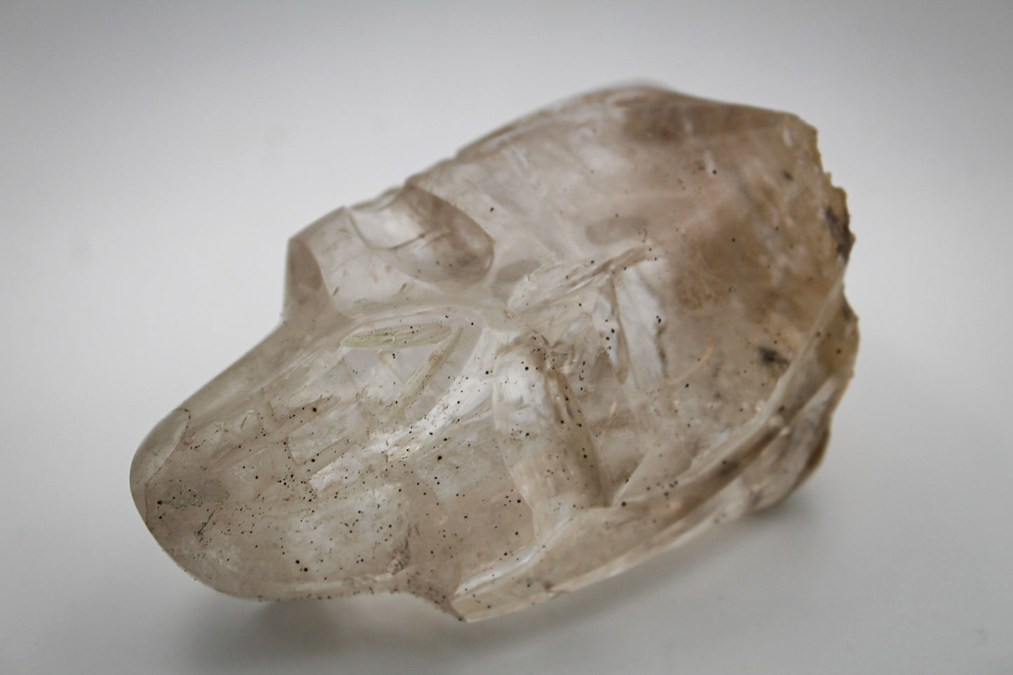 Quartz Skull on Stand