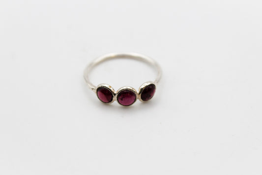 Triple Garnet Ring