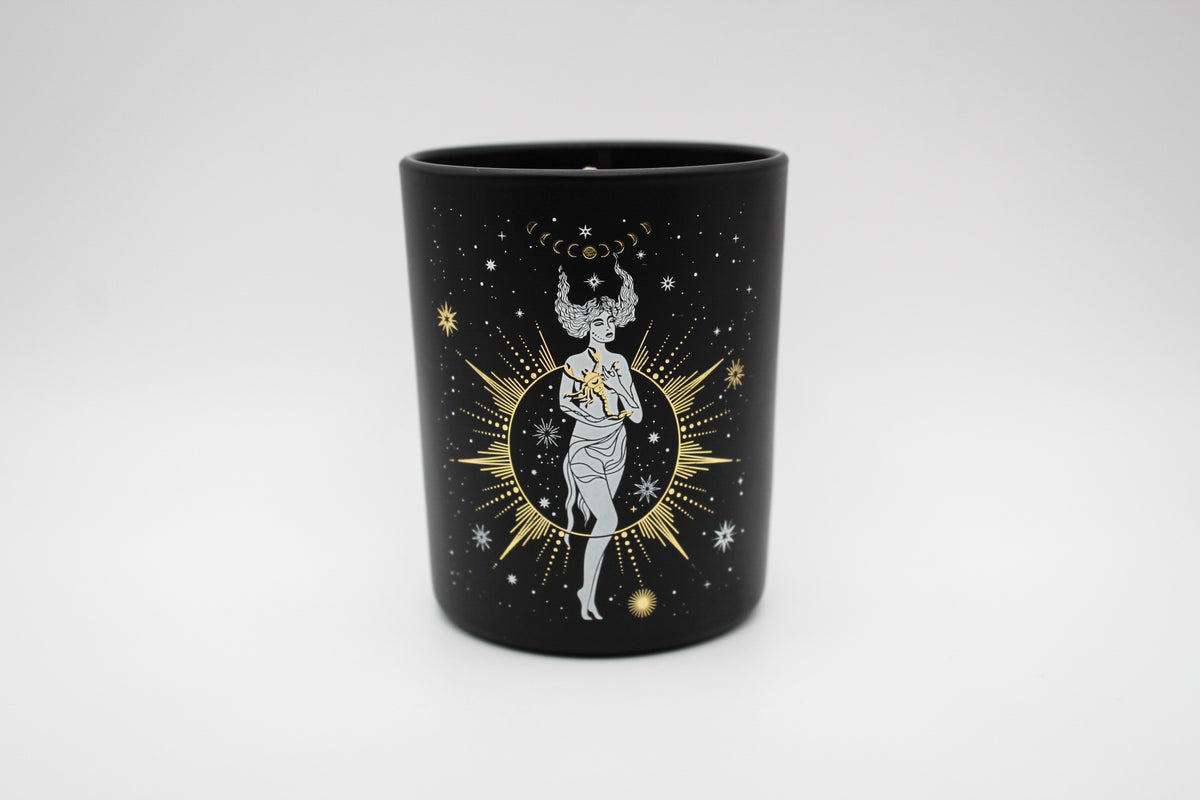 Scorpio zodiac candle.