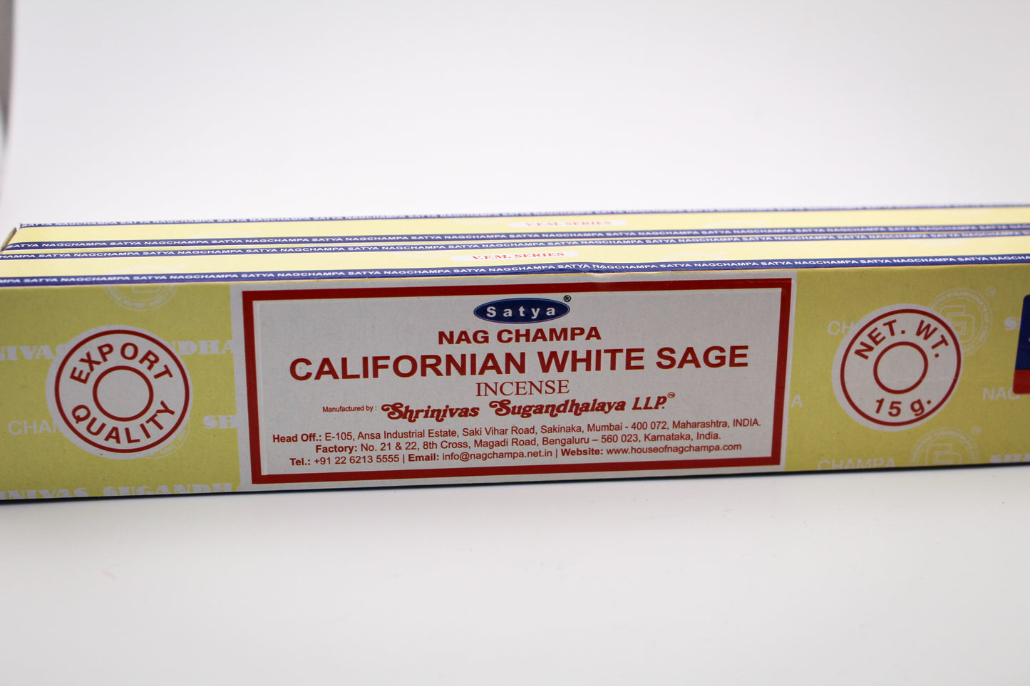 A package of Californian White Sage incense sticks.
