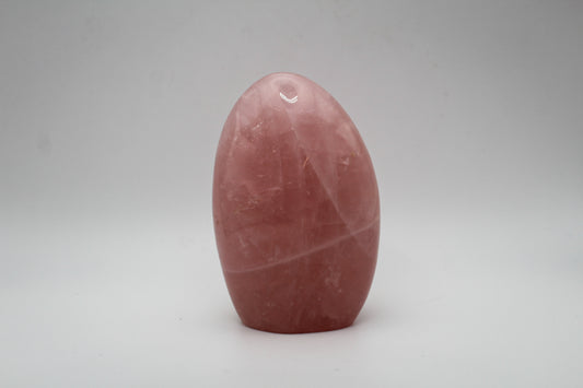 Polished rose quartz free form.